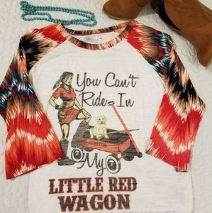 Red wagon tee